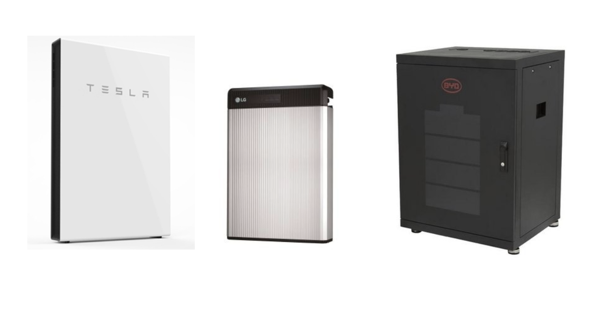 Best Solar Battery solutions - Tesla Powerwall, LG Chem RESU and BYD Battery-Box