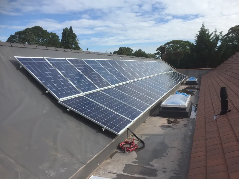 social housing solar-panel installation Eaves court Princes Rasborough