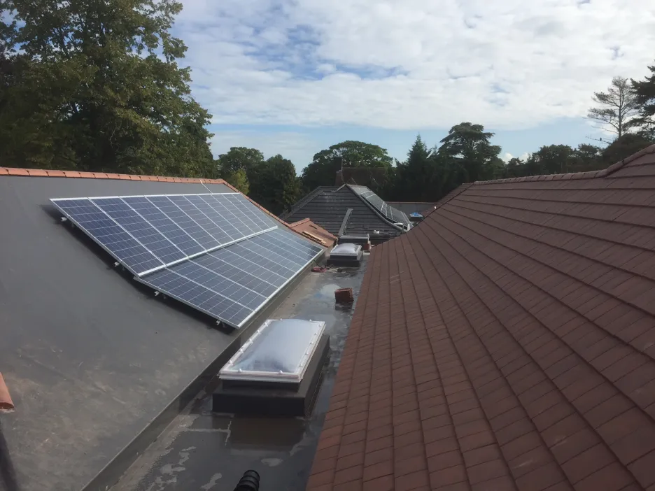 social housing solar-panel installation Eaves court Princes Rasborough
