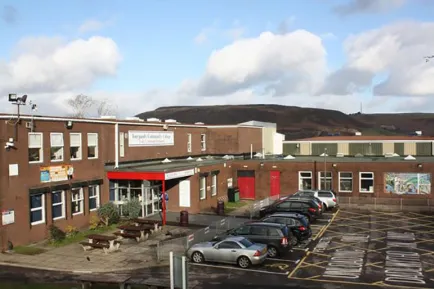 Solar panel installation at Tonypandy Midldle School, Rhondda Cynon Taf