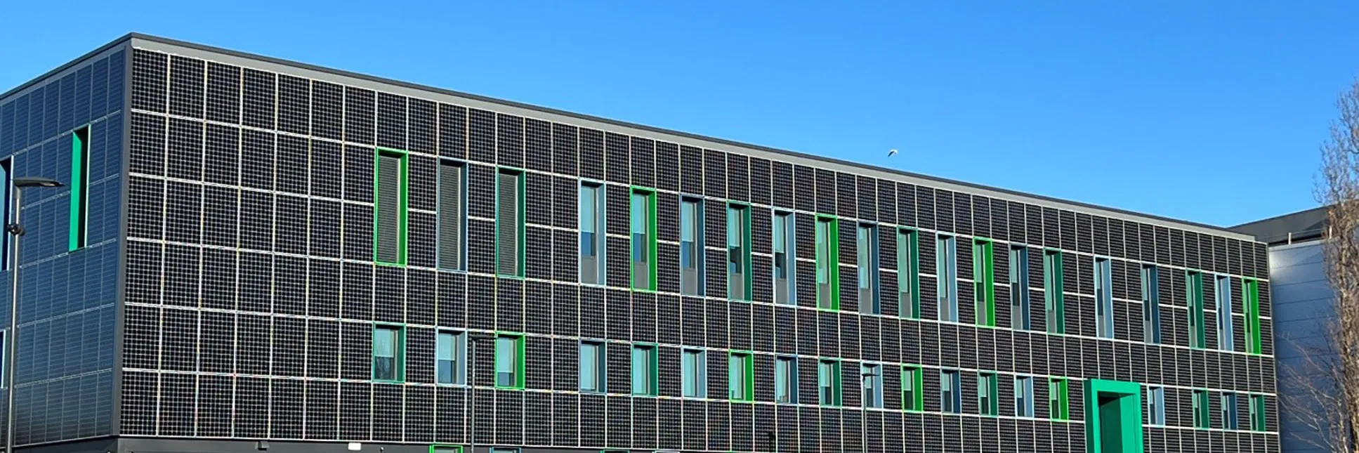 Commercial solar panel installation