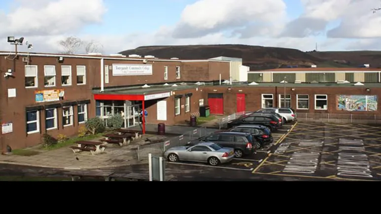 Solar panel installation at Tonypandy Midldle School, Rhondda Cynon Taf