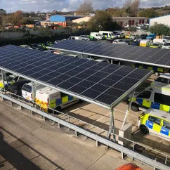 Ty Thomas 1 Vision Solar Car Port for South Wales Police Solar Canopy Installer