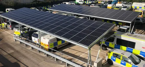 Ty Thomas 1 Vision Solar Car Port for South Wales Police Solar Canopy Installer